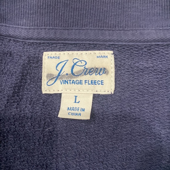 Navy j.crew sweat shirt. Size large - Picture 2 of 2